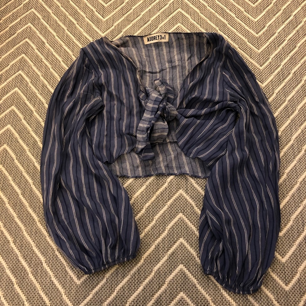 Long Sleeve striped crop top